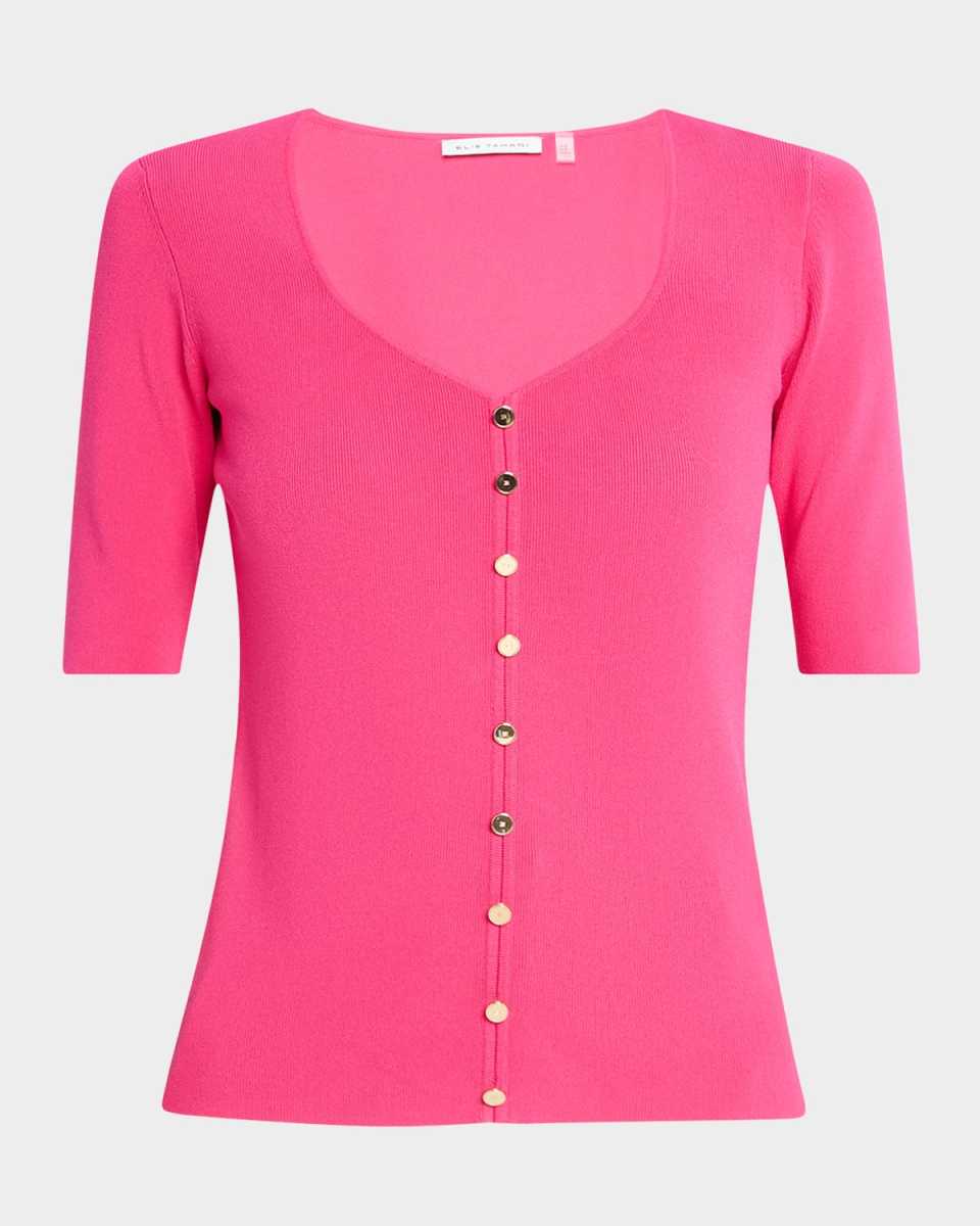 The Jessica Ribbed Faux Button Sweat